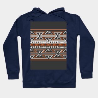 Native American Traditional Ethnic Tribal Geometric Navajo Blanket Motif Pattern Grey Hoodie